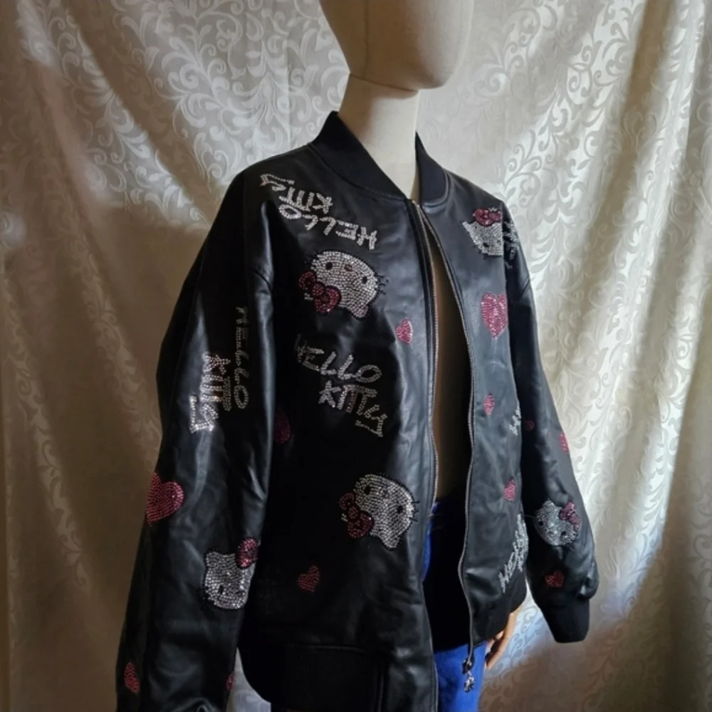 Forever 21 Hello Kitty Black Rhinestone Coat NWT - Picture 2 of 4